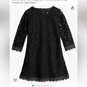 Toddler Lace Dress 3/4 Sleeves